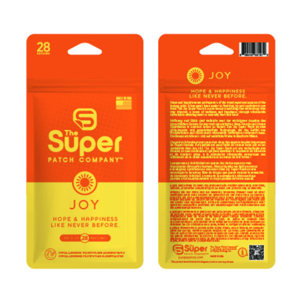 Joy Super Patch - Paquete de 28 Parches
Descripción del Producto:

Descubre un nuevo nivel de bienestar y felicidad con el Joy Super Patch. Diseñado para elevar tu estado de ánimo y optimismo de manera natural, este parche es una solución innovadora y no invasiva que utiliza tecnología vibrotáctil para estimular tu sentido de bienestar. El Súper Parche – The Super Patch ha creado este producto pensando en tu salud emocional, proporcionando un impulso de alegría sin la necesidad de medicamentos.

Cada paquete incluye 28 parches adhesivos de polietileno hipoalergénico, perfectos para un uso diario o según lo necesites. Su aplicación es sencilla y cómoda, ideal para quienes buscan una forma natural de sentirse mejor consigo mismos.

Contenido del Paquete:

28 parches adhesivos hipoalergénicos de polietileno.
Instrucciones de Uso:

Estos parches no están diseñados para su aplicación en áreas de piel delicada o sensible. En caso de experimentar irritación en la piel, retire el parche de inmediato y suspenda su uso.

Mejora tu bienestar de manera simple y efectiva con el Joy Super Patch y disfruta de una vida más feliz y equilibrada.