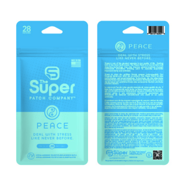 Peace Super Patch - Paquete de 28 Parches
El Peace Super Patch es la solución perfecta para combatir el estrés de manera natural y efectiva. Este innovador parche utiliza tecnología vibrotáctil no invasiva y libre de fármacos, diseñada para mejorar tu bienestar general al proporcionar una mayor claridad y calma. Ideal para aquellos momentos en los que necesitas equilibrar tu mente y cuerpo, el Peace Super Patch te ayuda a enfrentar el estrés con una sensación de paz y serenidad.

Cada paquete contiene 28 parches adhesivos de polietileno hipoalergénico, diseñados para ser cómodos y seguros de usar en cualquier momento del día. Simplemente aplícalo y deja que la tecnología avanzada del parche haga el resto, permitiéndote experimentar una mejora significativa en tu bienestar general.

Estamos tan convencidos de la efectividad de nuestros productos que ofrecemos una garantía de devolución de dinero de 30 días. Si por alguna razón no estás satisfecho con tu compra, te reembolsaremos el precio de compra original. Ten en cuenta que los gastos de envío no son reembolsables.

Para solicitar una devolución, simplemente envía un correo electrónico a returns@superpatch.com con tu número de pedido. Nuestro equipo de Super Patch estará encantado de asistirte en cada paso del proceso. Es importante seguir las instrucciones proporcionadas por nuestro Departamento de Devoluciones antes de realizar cualquier devolución.

Advertencia: No se recomienda el uso del parche en áreas de piel delicadas o sensibles. Si experimentas irritación, retira el parche inmediatamente y descontinúa su uso.

Descubre cómo el Peace Super Patch puede transformar tu experiencia diaria, proporcionándote la tranquilidad que necesitas para vivir una vida más equilibrada y relajada.