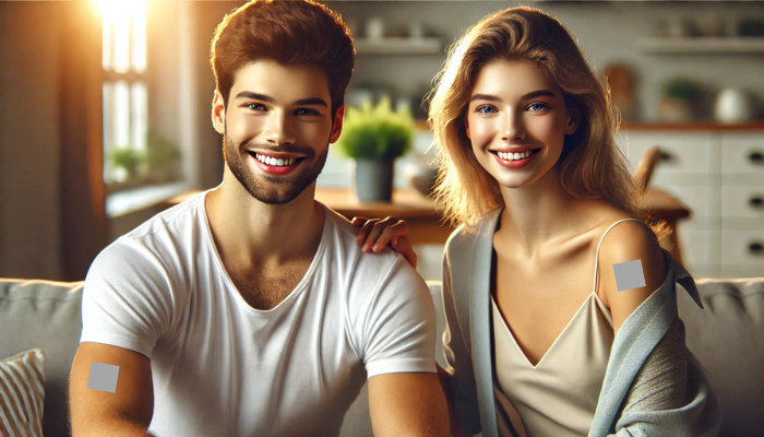 Una imagen hiperrealista en pantalla panorámica de una joven pareja sentada junta en un interior, con un aspecto sano y vibrante, con una homeostasis perfecta. La pareja está relajada y feliz, sentada en un sofá acogedor en una habitación cálida y acogedora. Ambos sonríen, con la piel resplandeciente y expresiones brillantes, lo que indica una salud excelente. El ambiente es positivo y edificante, y la luz natural resalta su vitalidad y bienestar. El ambiente general es alegre y sereno, captando un momento de perfecta salud y satisfacción.
https://www.elsuperparche.com/blog/